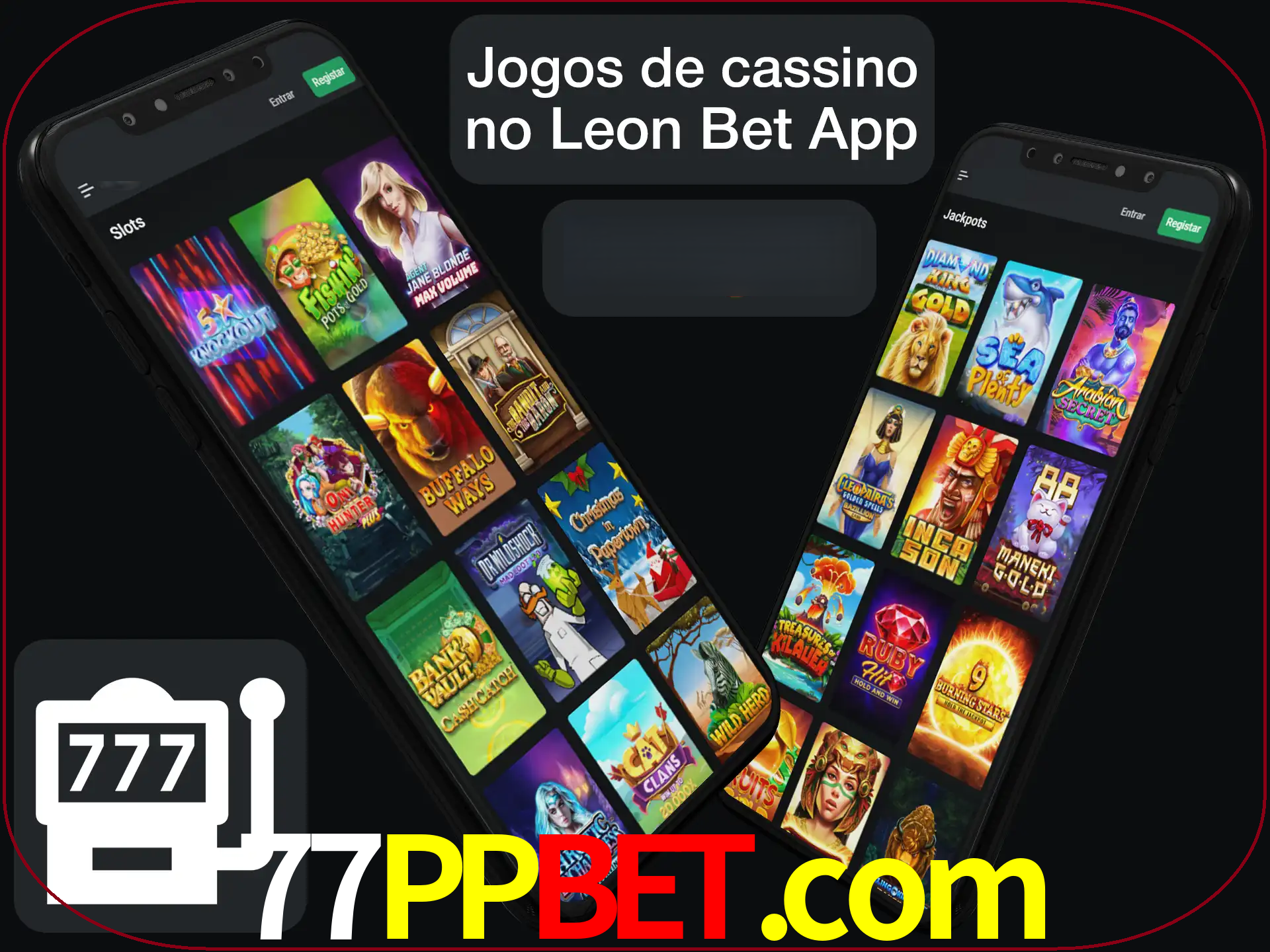 Escolha quais jogos de cassino jogar no app.