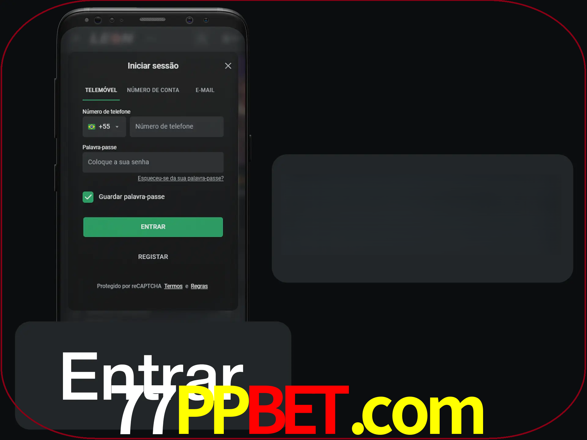 Faça o login para começar a apostar e jogar no cassino.
