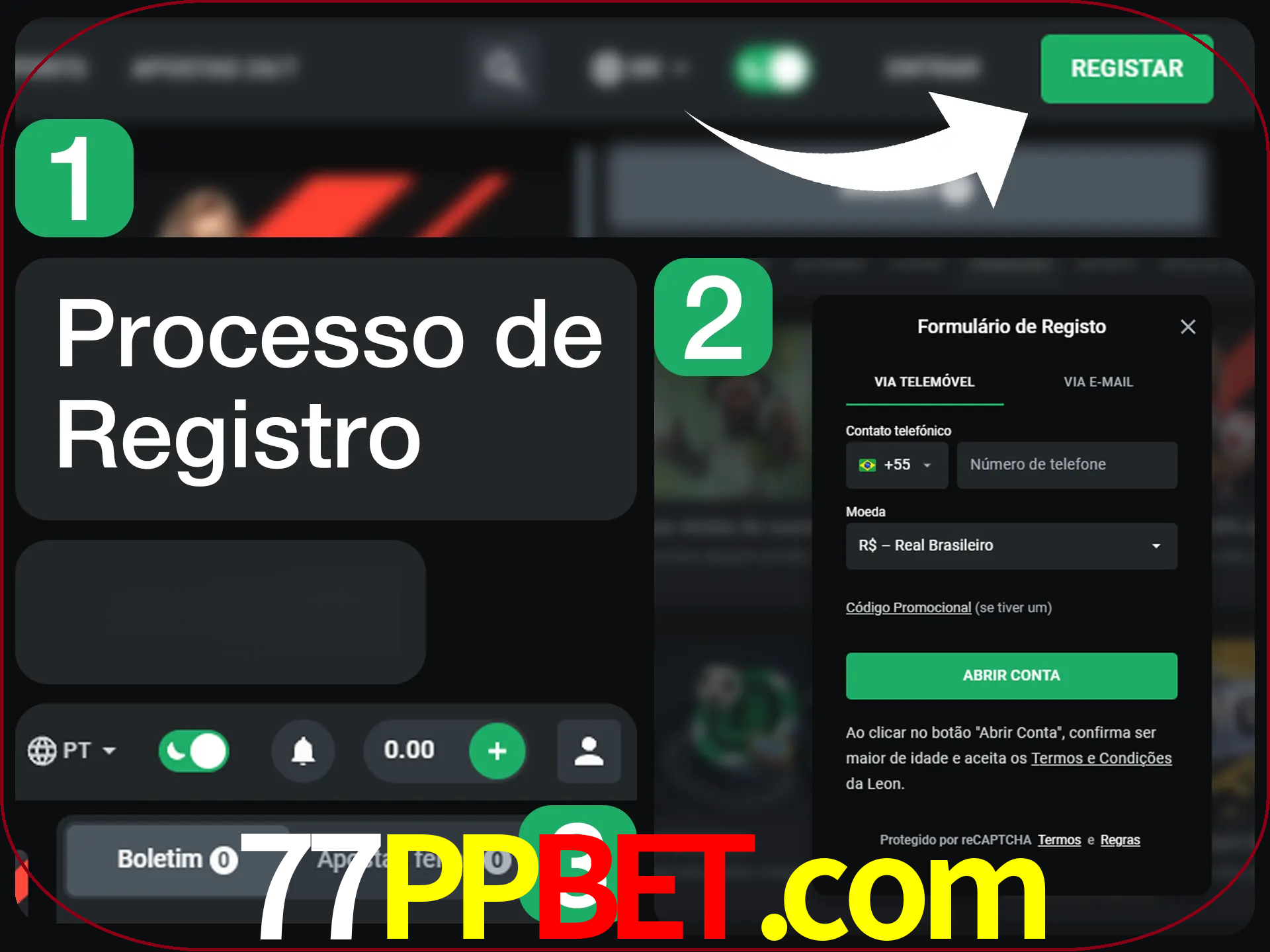 O processo de registro na LeonBet é simples.