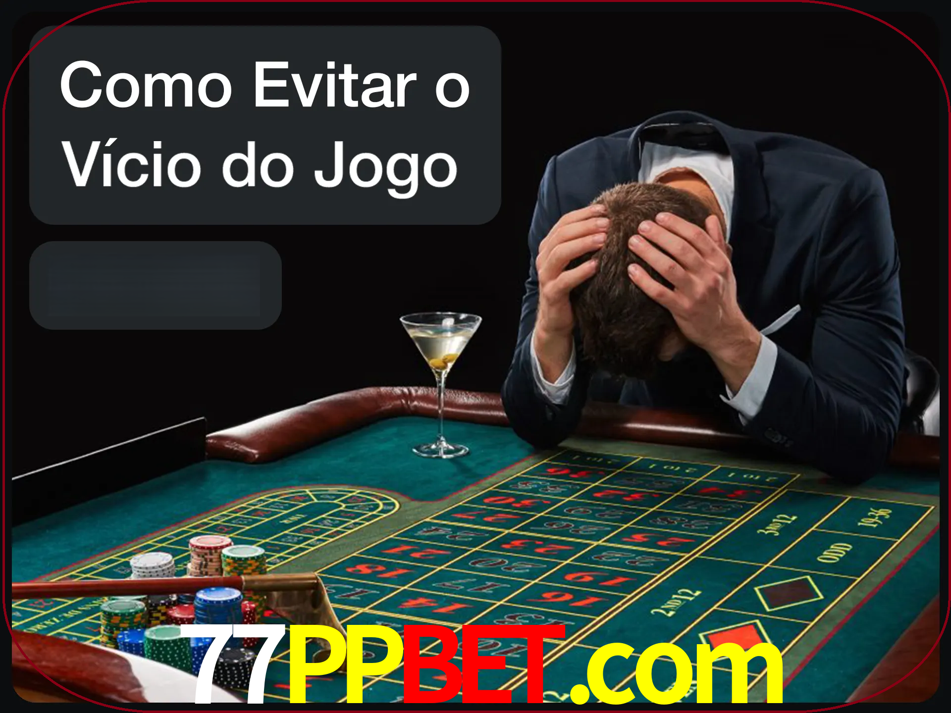 Você é responsável por cada uma de suas apostas.